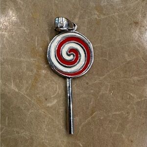 Sterling Silver 925 lollipop necklace charm.